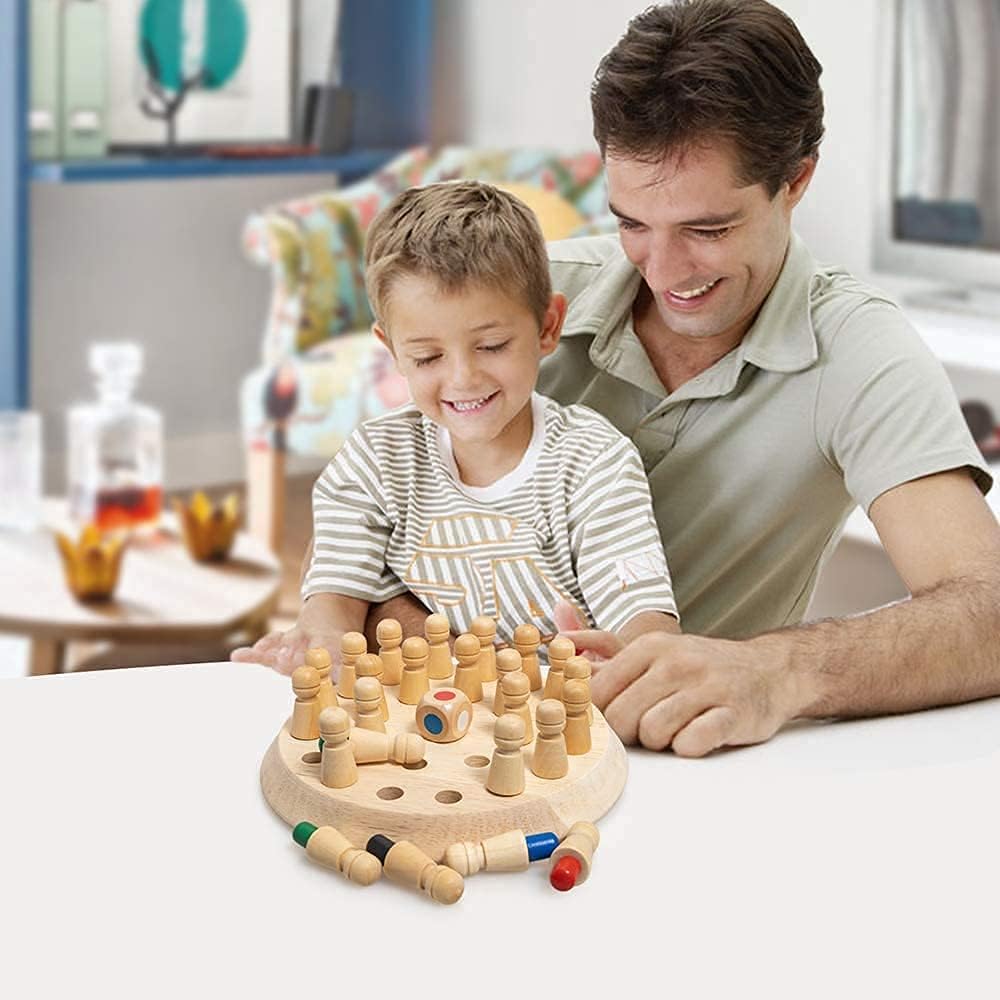 Wooden Memory Chess Game