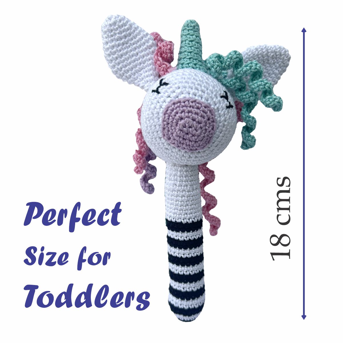 Baby Cow, Giraffe, Unicorn Rattle