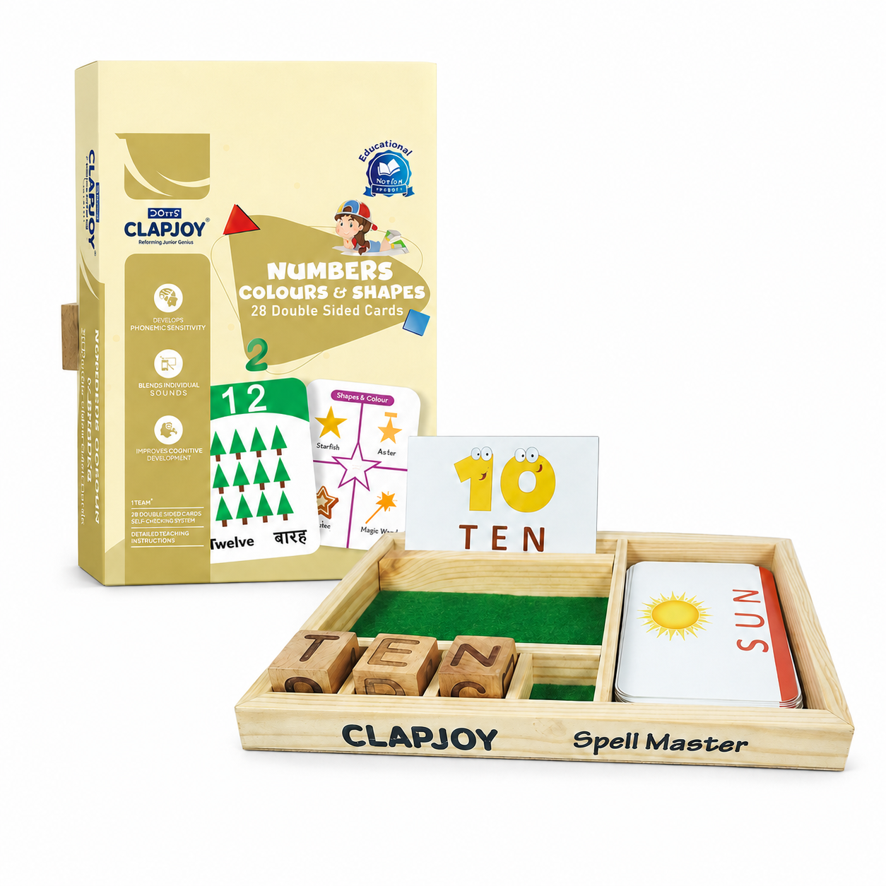 Wooden Math Master and Number Flash Card (Combo)