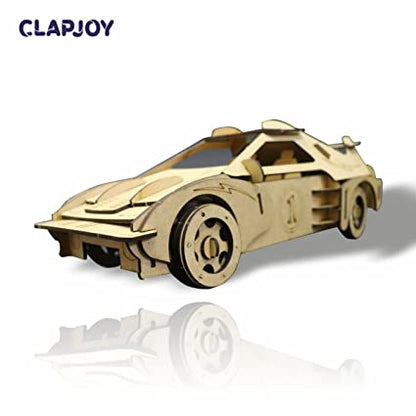 3D Wooden Racing Car & Truck Puzzle (Combo)