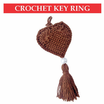 Handmade Heart Crochet Key Ring