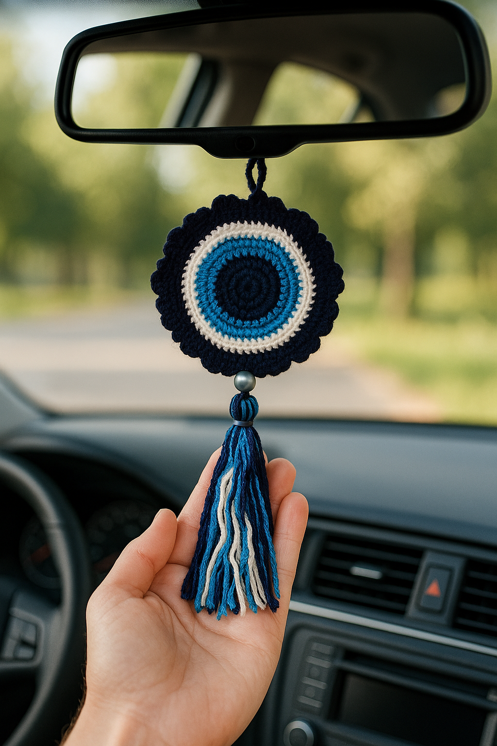 Crochet Evil Eye Hanging