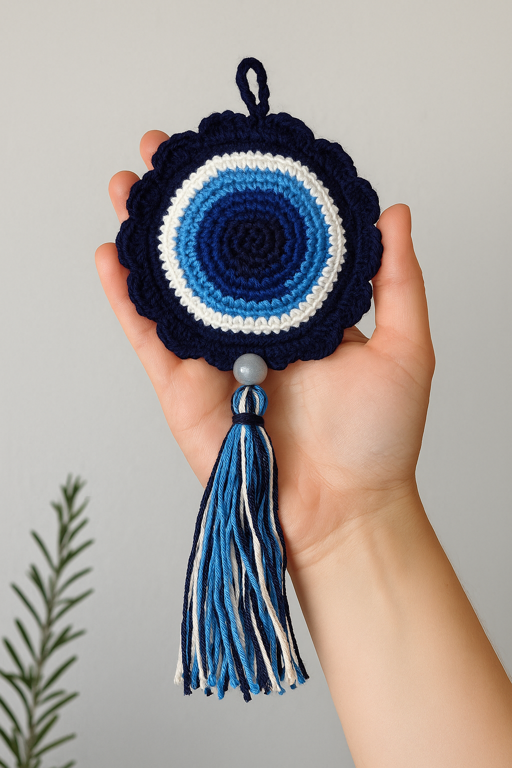 Crochet Evil Eye Hanging
