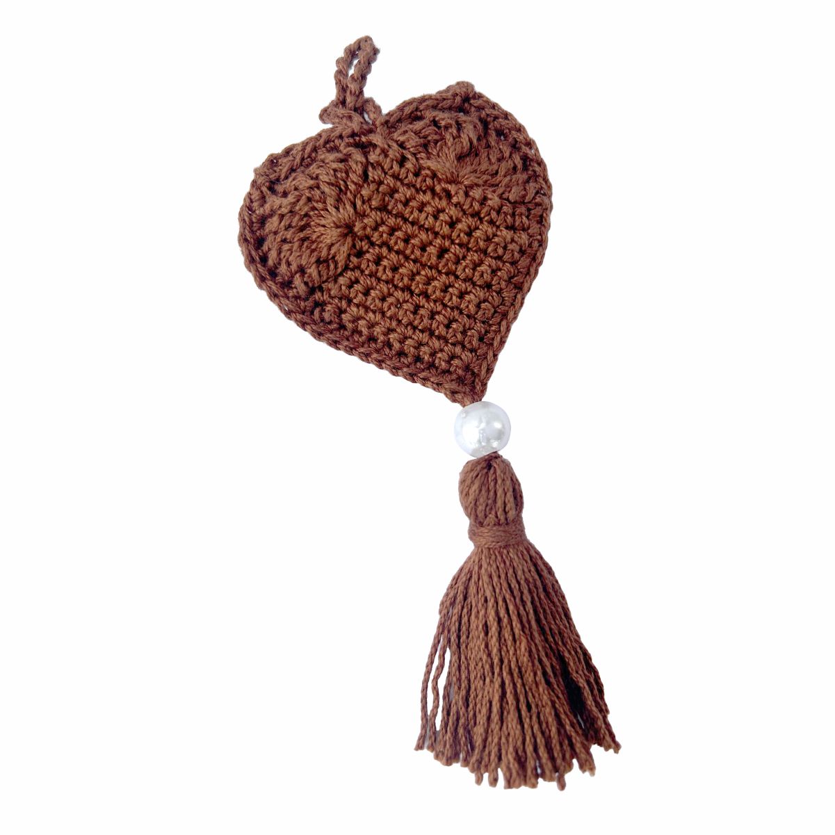 Handmade Heart Crochet Key Ring