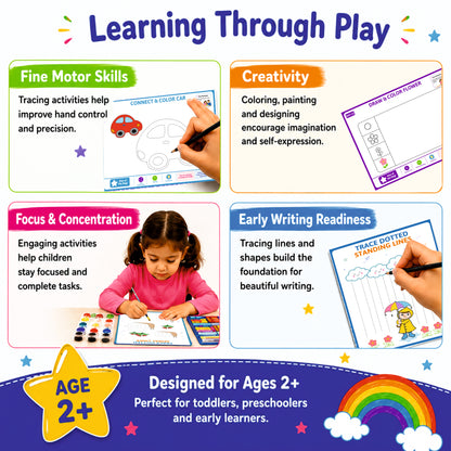 Scribble to Star Drawing & Creative Activity Kit for Kids Age 2+ | 21-Day Screen-Free Learning Kit
