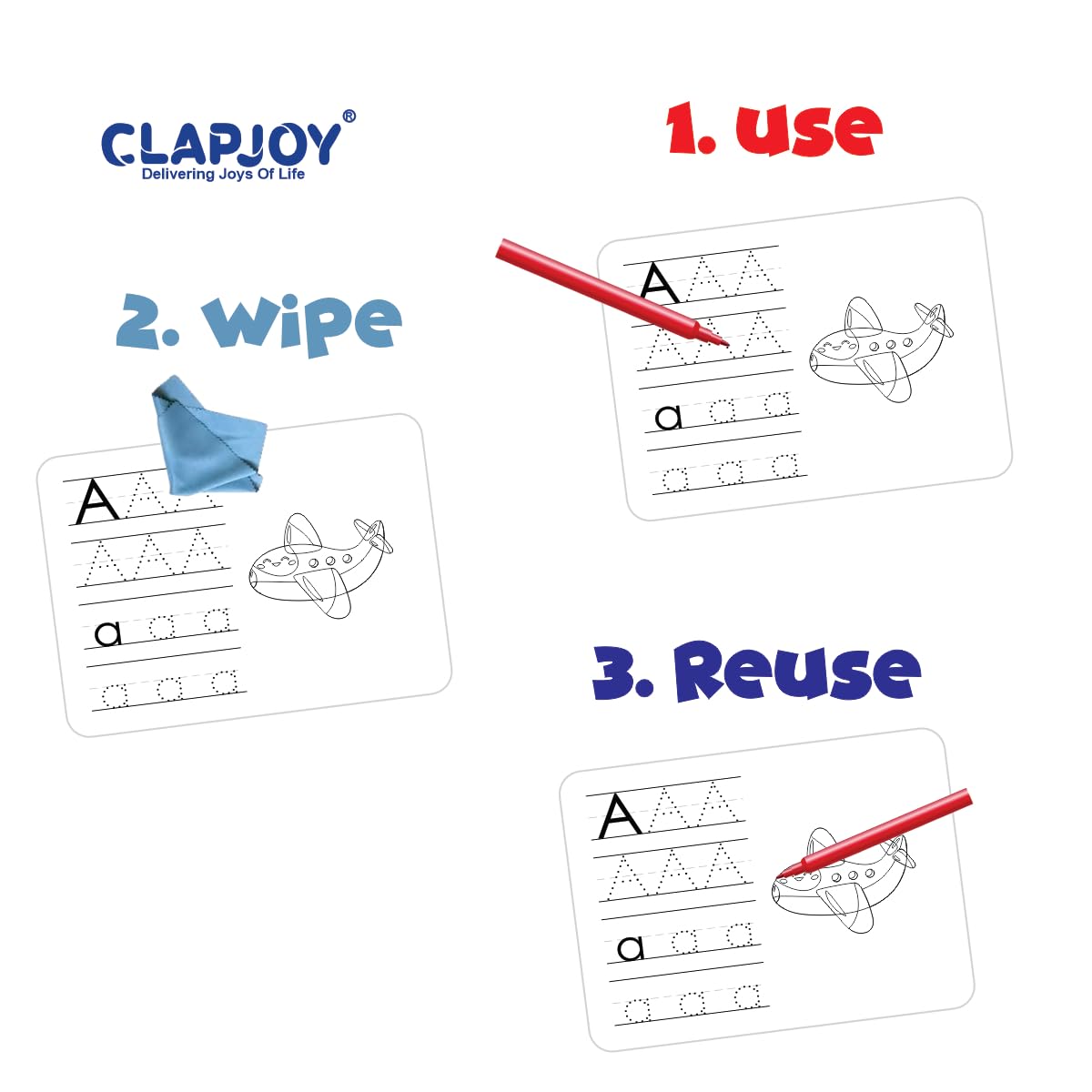 Pre School Activity Kit 72 Reusable Flash Cards for Kids