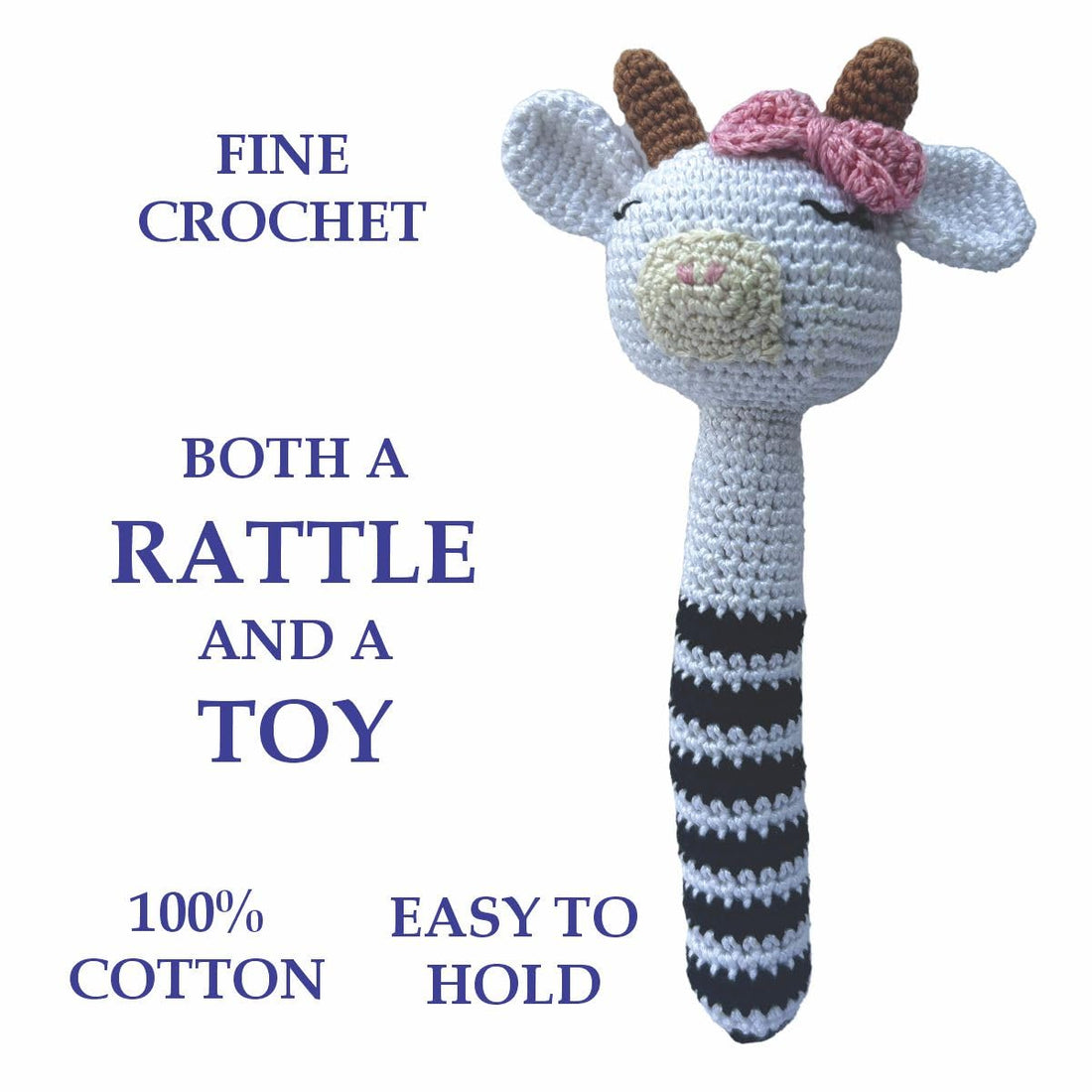 Baby Cow Long Rattle
