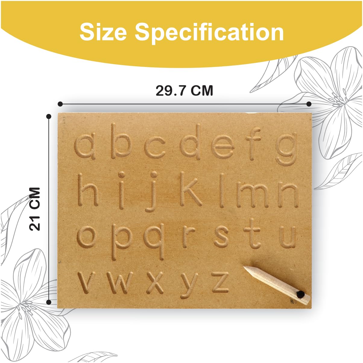Wooden Educational Tray and Tracing Board Combo