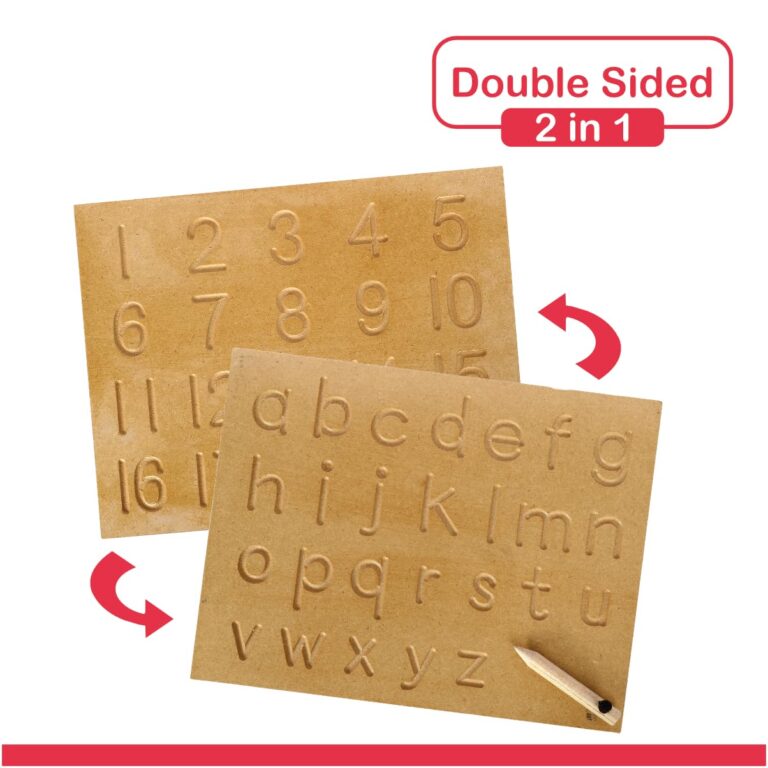 Double Sided Tracing Board| Small Alphabet and Numbers