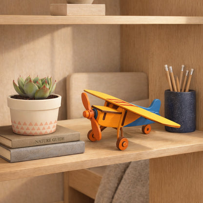 Sky Crafter 3D DIY Wooden Puzzle, Build and Play Airplane Model, Boosts Cognitive Skills, Ages 8+