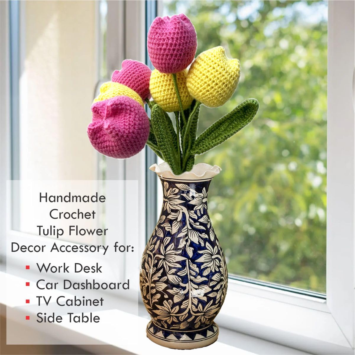 Handmade Crochet Tulip Bouquet