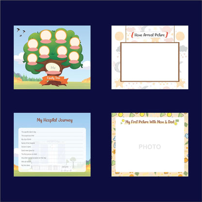 Baby Record Book & New Born Flash Cards Combo