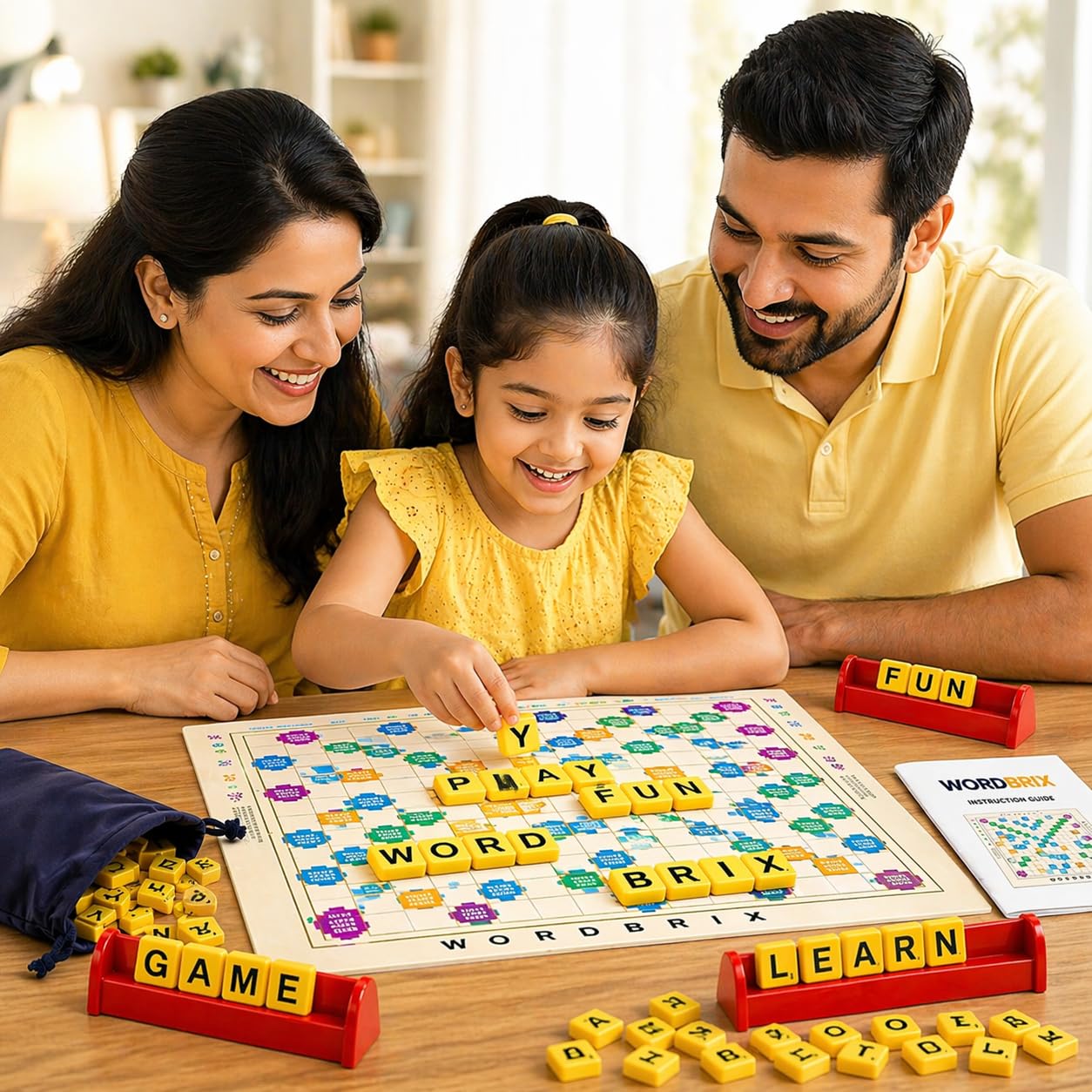 Clapjoy WordBrix Word Building Board Game, Spelling Skills, Vocabulary Building, Hands-On Learning