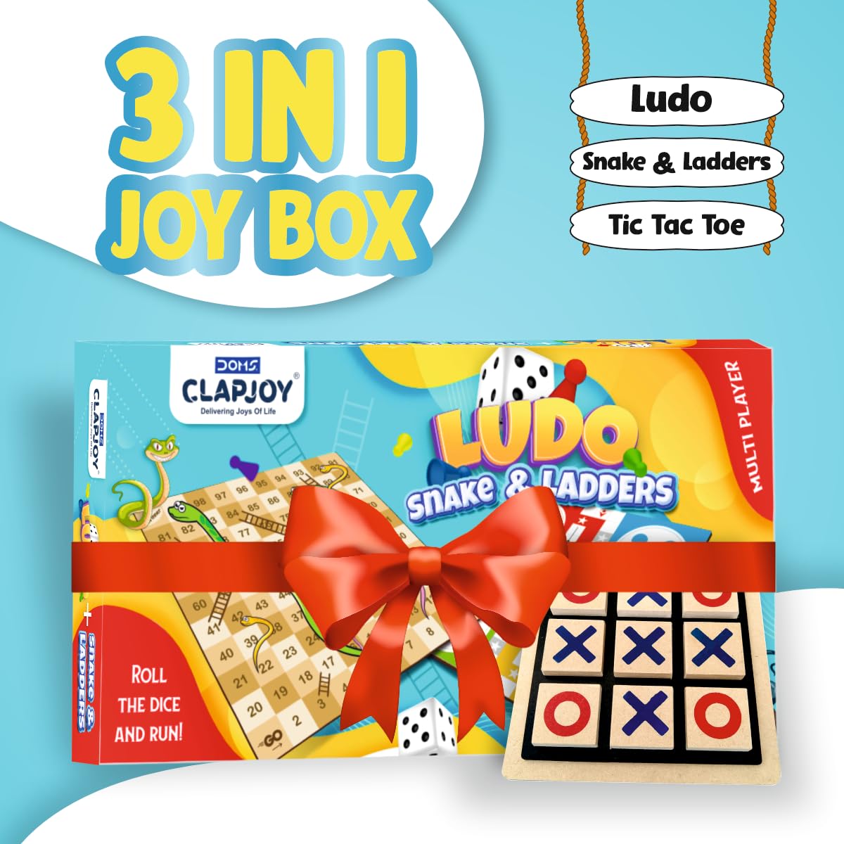 Ludo and Snakes & Ladders and Tic Tac Toe Combo