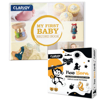 Baby Record Book & New Born Flash Cards Combo