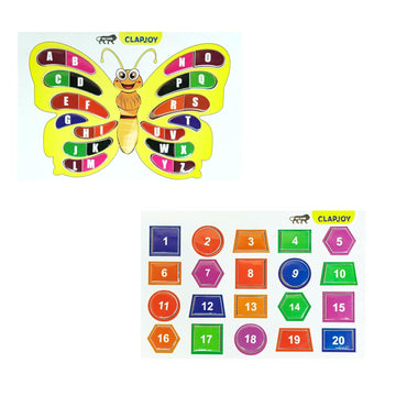 Alphabets & Numbers Wooden Puzzle Educational Tray