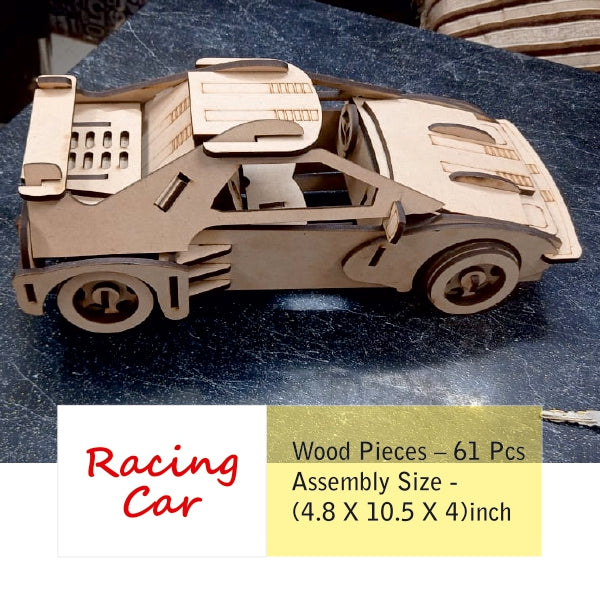 Wooden Car 3D Puzzle - Formula 1