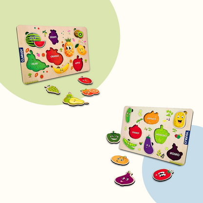 Wooden Learning Educational Board (Combo)