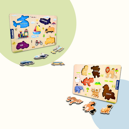 Wooden Learning Educational Board (Combo)