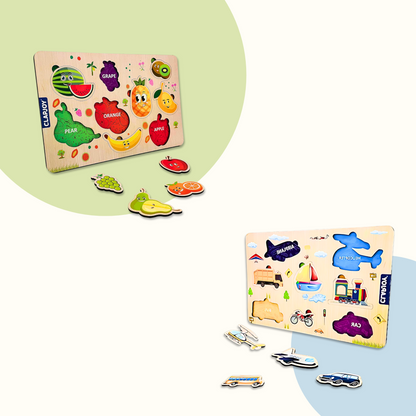 Wooden Learning Educational Board (Combo)