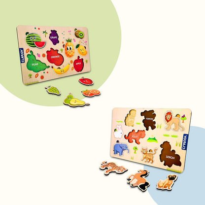 Wooden Learning Educational Board (Combo)