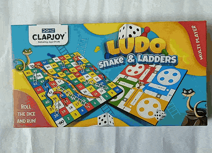 2-in-1 Ludo & Snakes and Ladders Board Game for Kids & Family