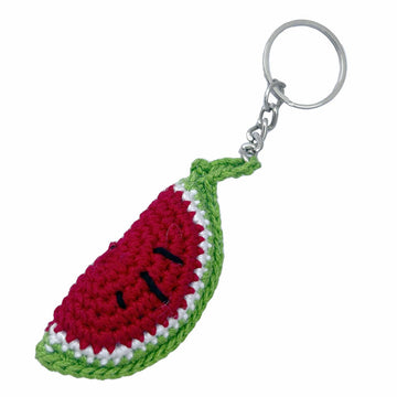 Handmade Watermelon Crochet Key Ring