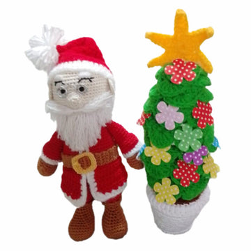Crochet Christmas Tree & Santa Combo