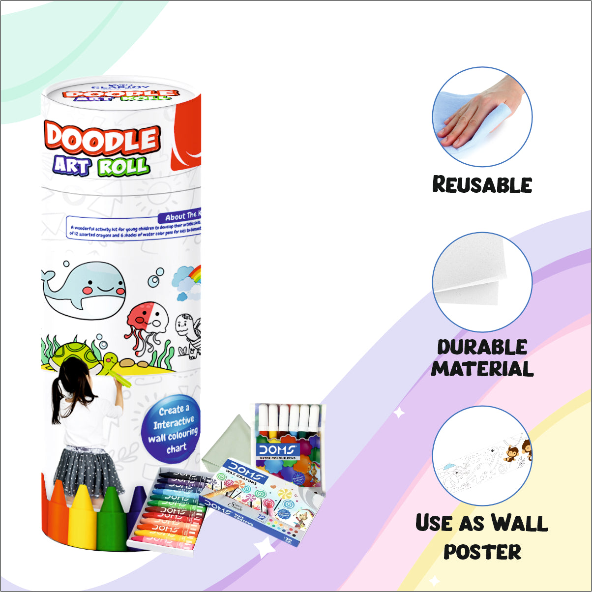 Reusable Doodle Art Roll