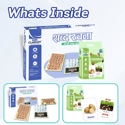 Shabd Rachna and Hindi Varnmala Flash Card (Combo)