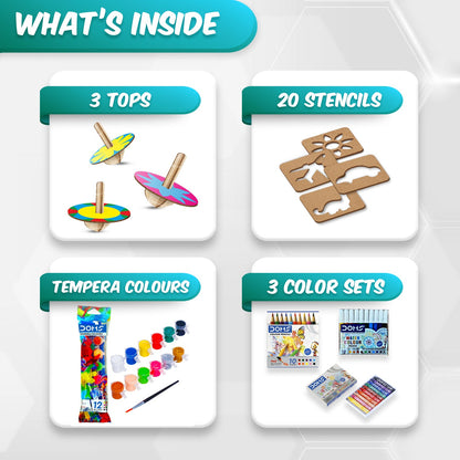 DIY Spinning Top and Little Artist Kit (Combo)