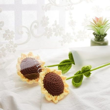 Clapjoy Handcrafted Crochet Sunflower