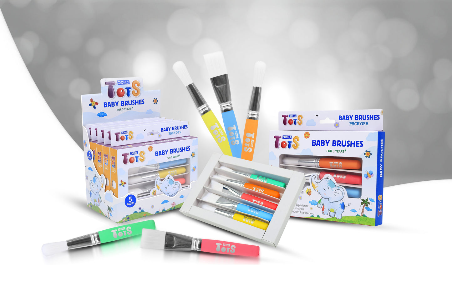 TOTS Baby Brushes (Pack of 5)