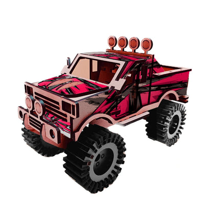 3D Wooden Racing Car & Truck Puzzle (Combo)