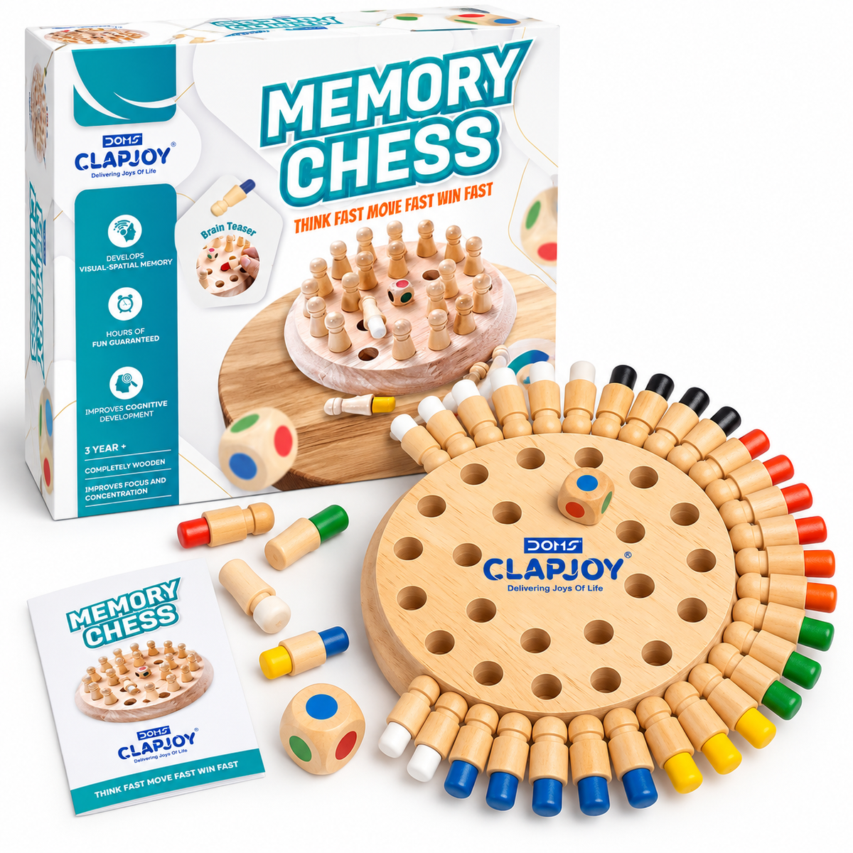 Wooden Memory Chess Game