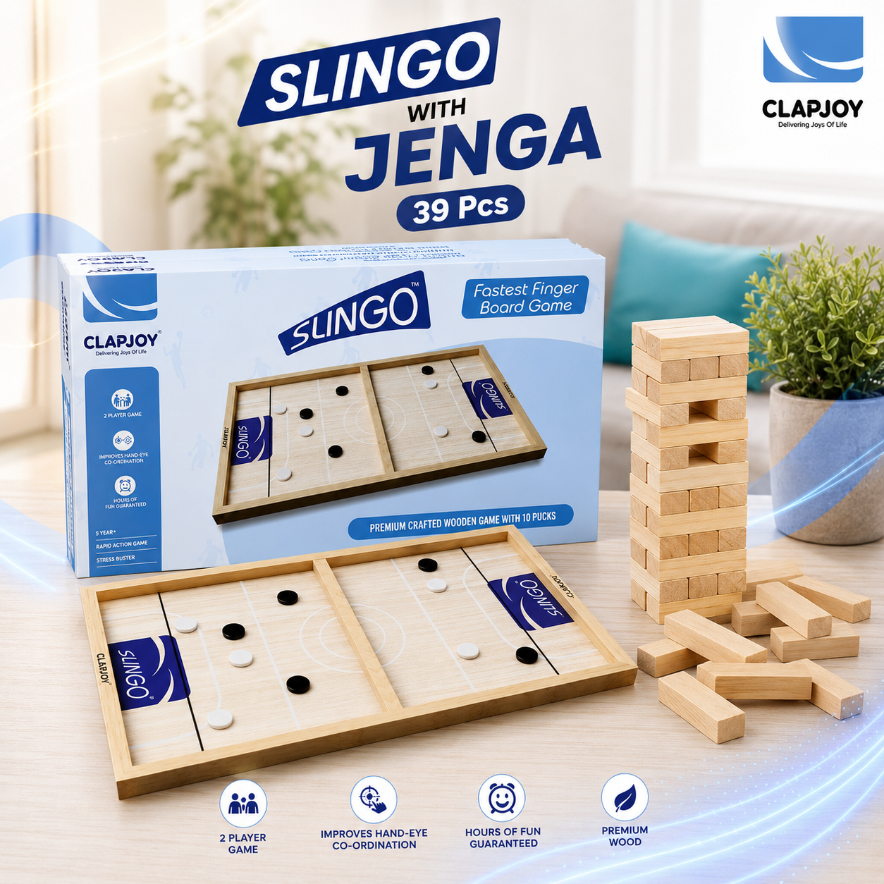 Slingo With Jenga 39 Pieces Combo