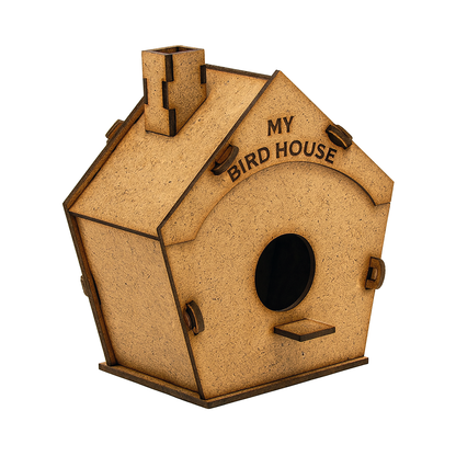 Bird House 3D DIY Wooden Puzzle, Build and Play, Boosts Cognitive Skills, for Ages 8+