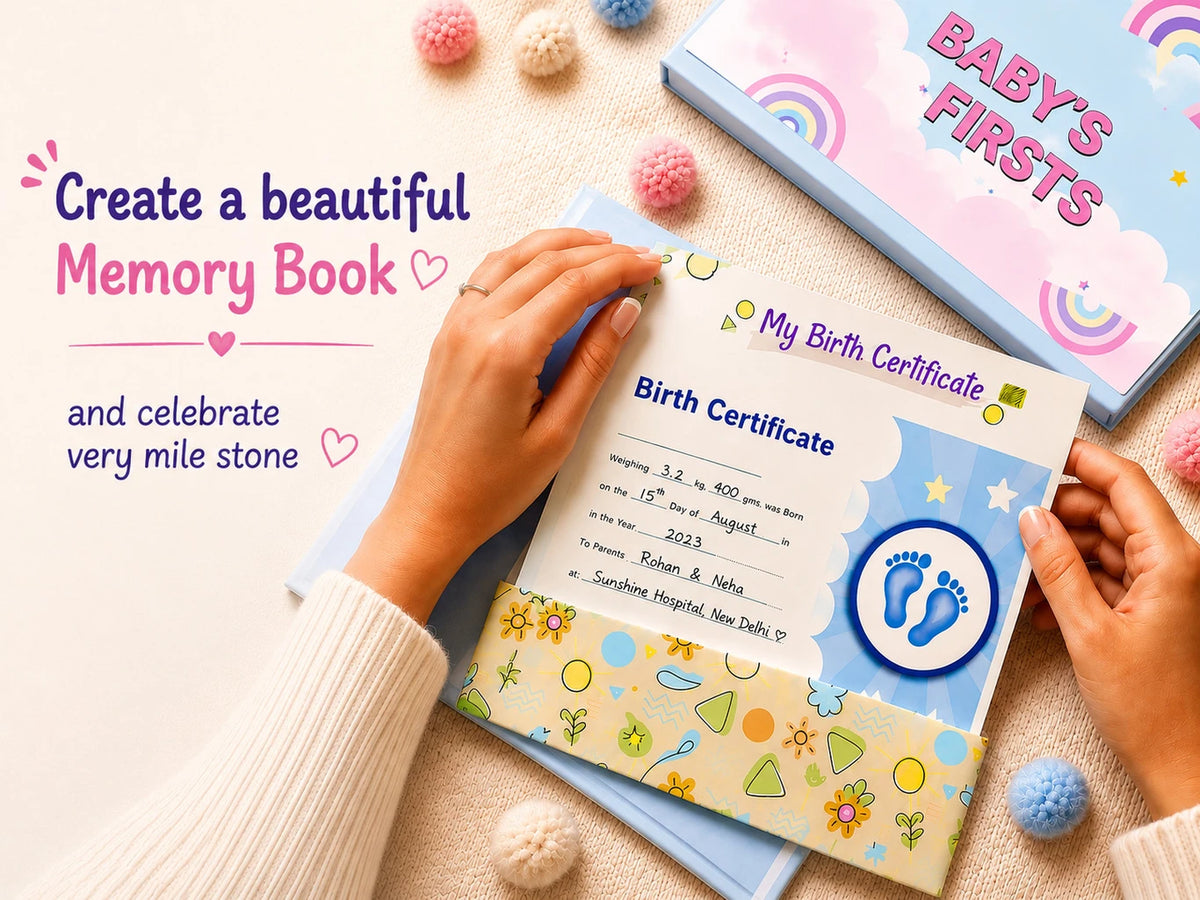 New Born Flash Cards and Baby Record Book (Combo)