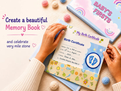 New Born Flash Cards and Baby Record Book (Combo)