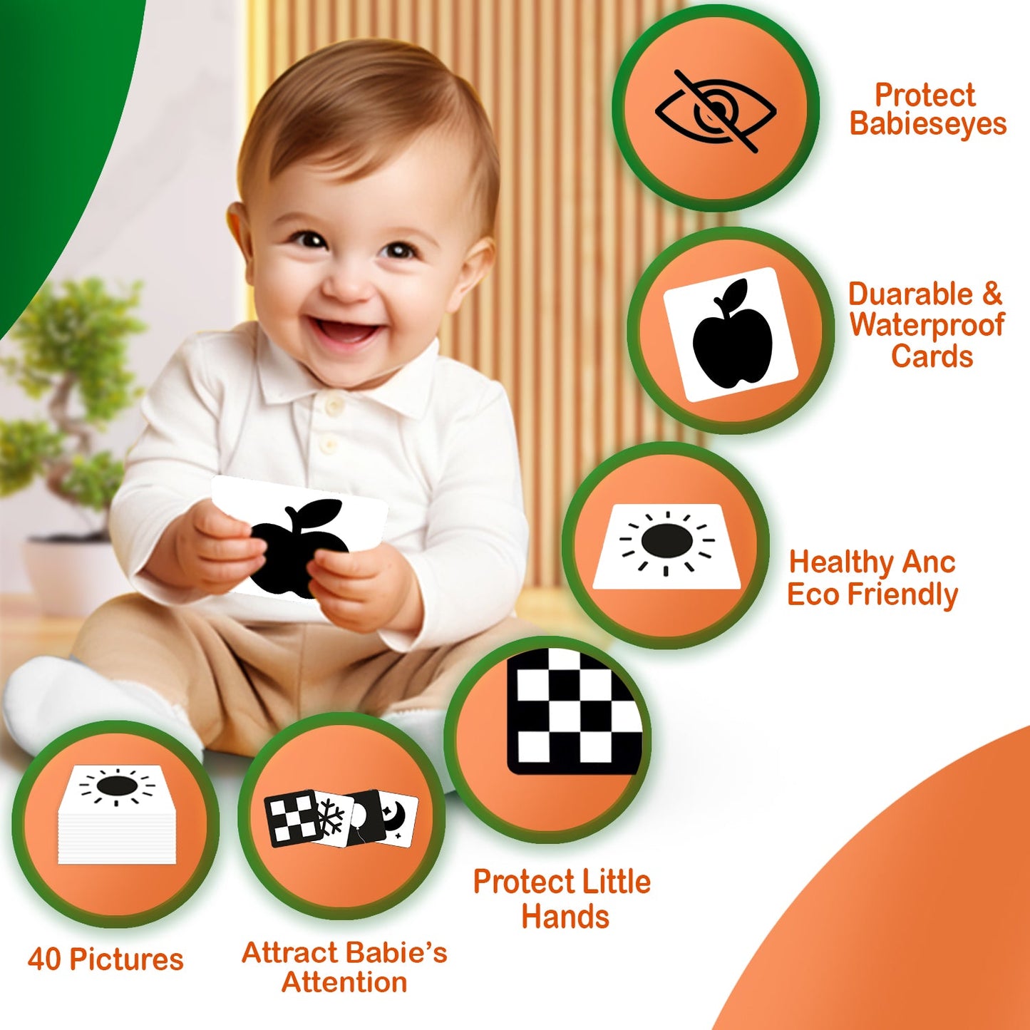 New Born Black and White Flash Cards