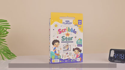 Scribble to Star Drawing & Creative Activity Kit for Kids Age 2+ | 21-Day Screen-Free Learning Kit